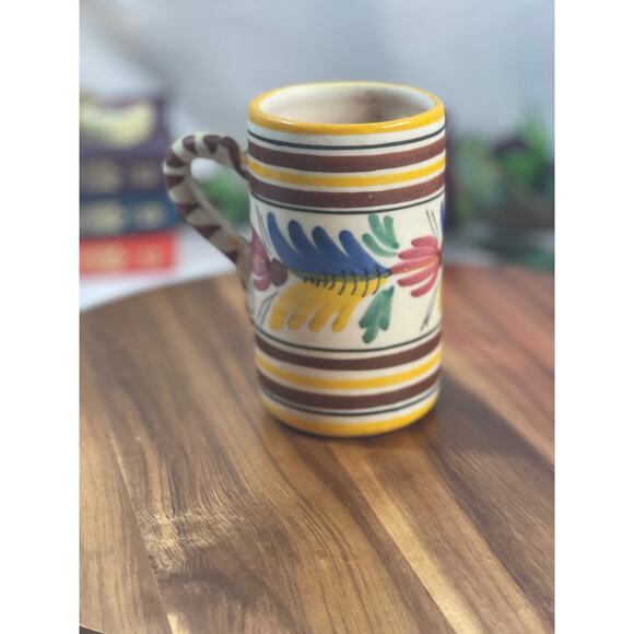 Unique Signed Artisan Hand-Painted Ceramic Mug | 5" Tall - Picture 1 of 6